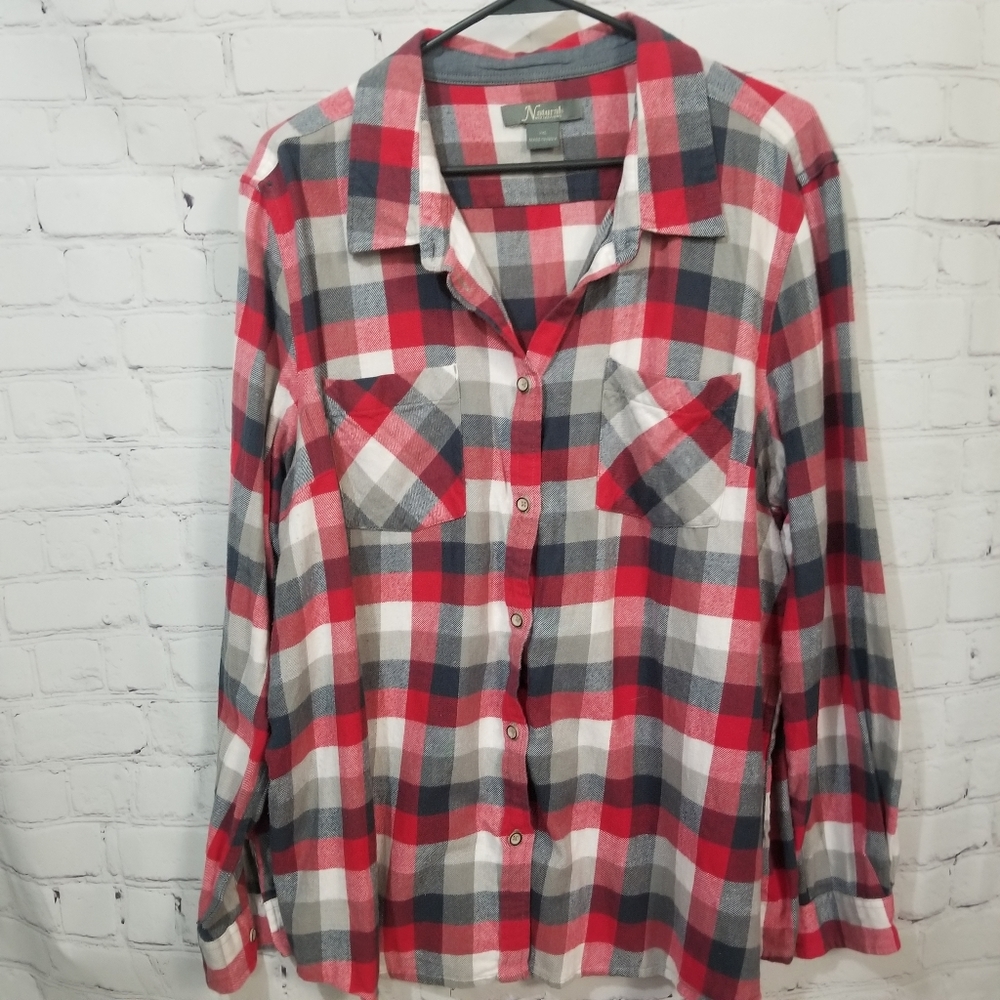 Natural Reflections plaid shirt size XXL